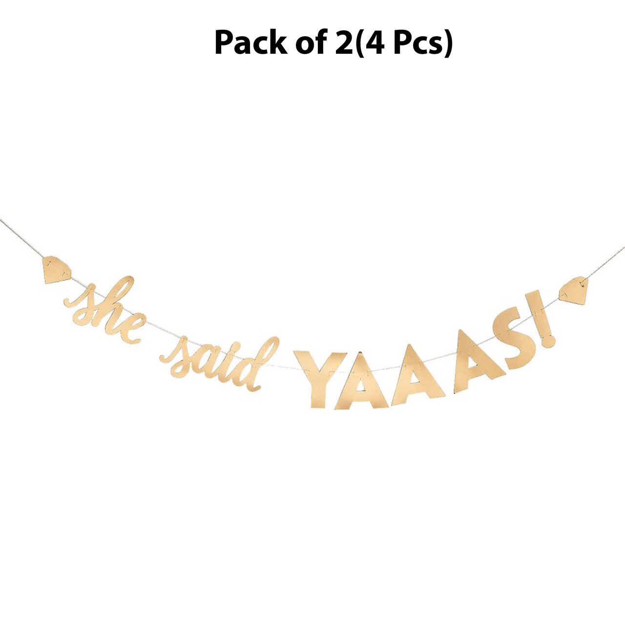 Garland Gold Color (SHE SADE WAAAS!) - 7 feet long | Golden Elegance Garland Gold Treasures | RAHEEV®